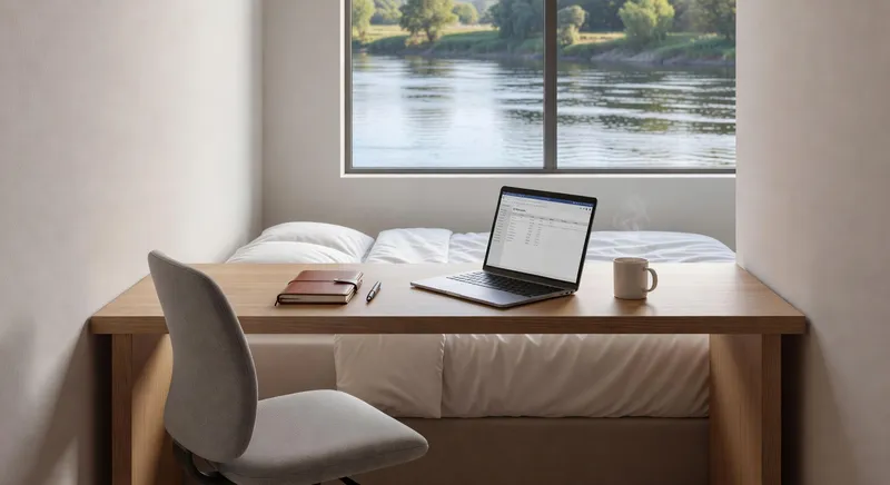 minimalist single room